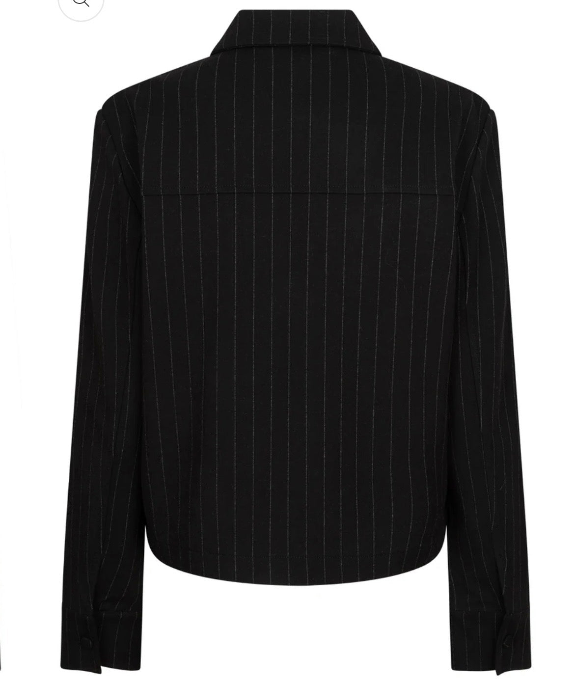 Red Button Punta Pinstripe Jacket Black