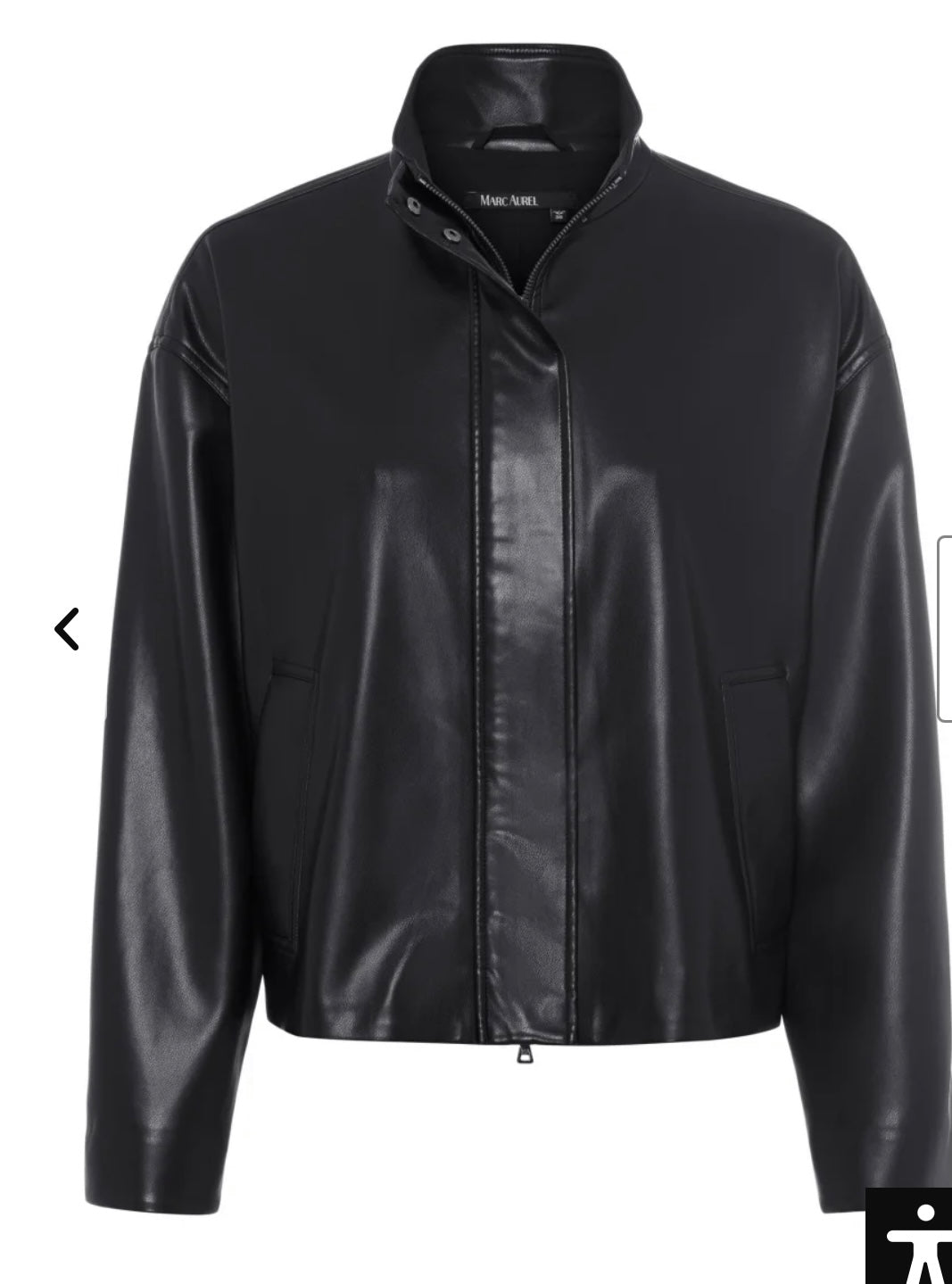 Jacket in soft black vegan leather
