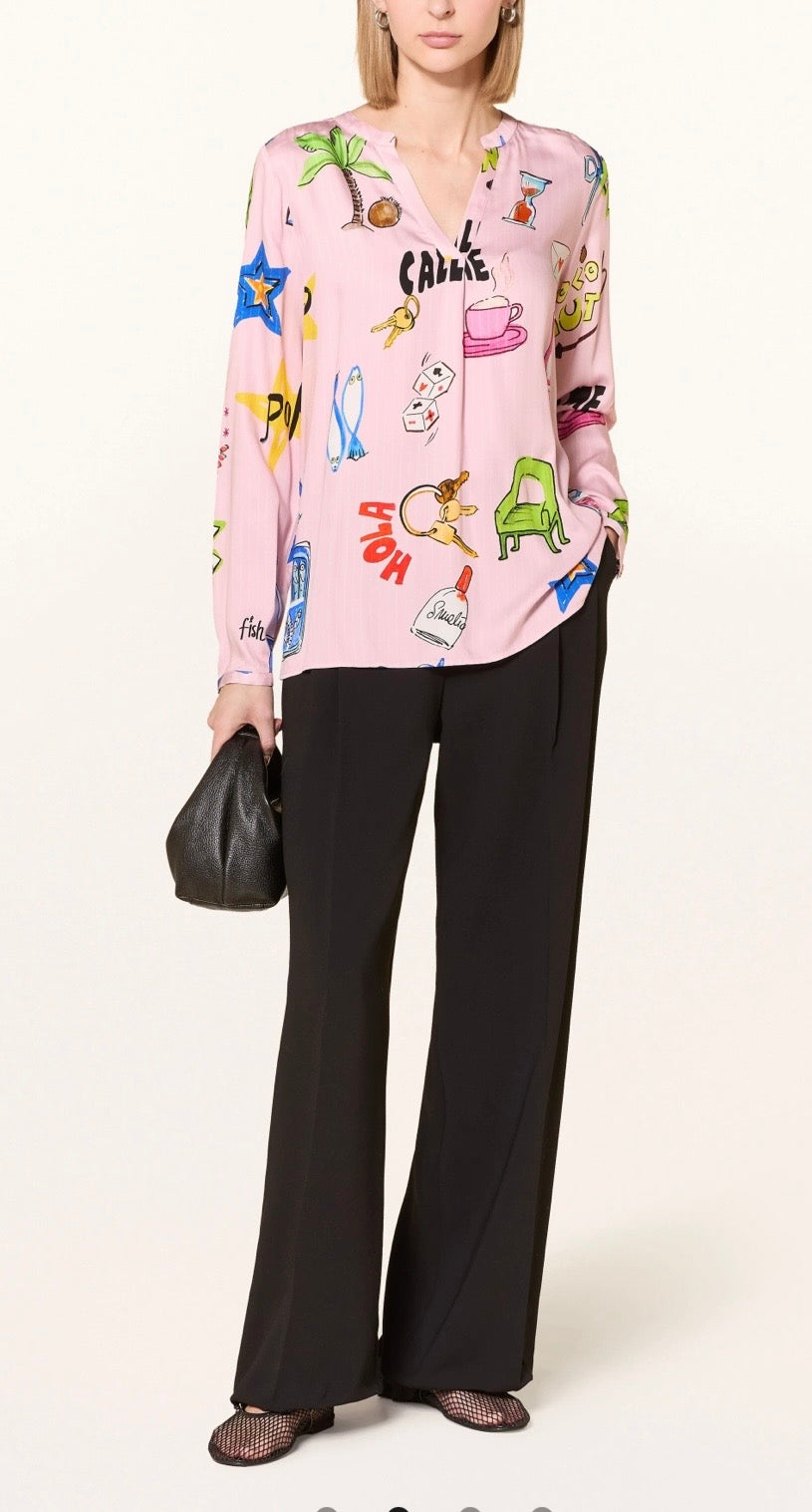 Pink patterned shirt