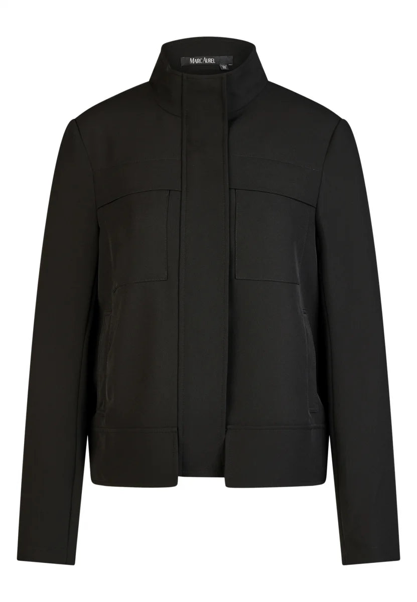 Jacket in softly draping fabric in black