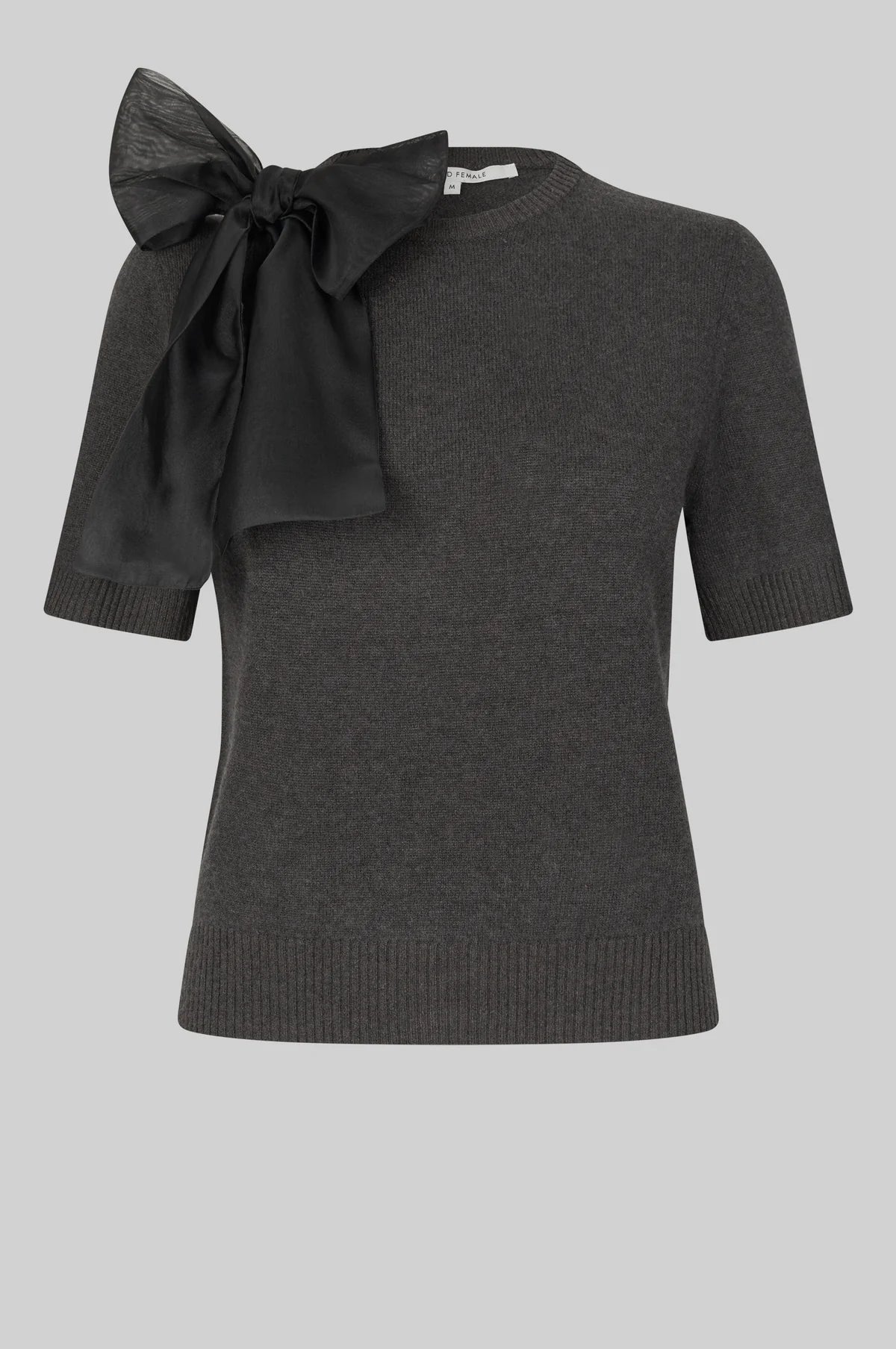 Leara Knit O-Neck in black sand