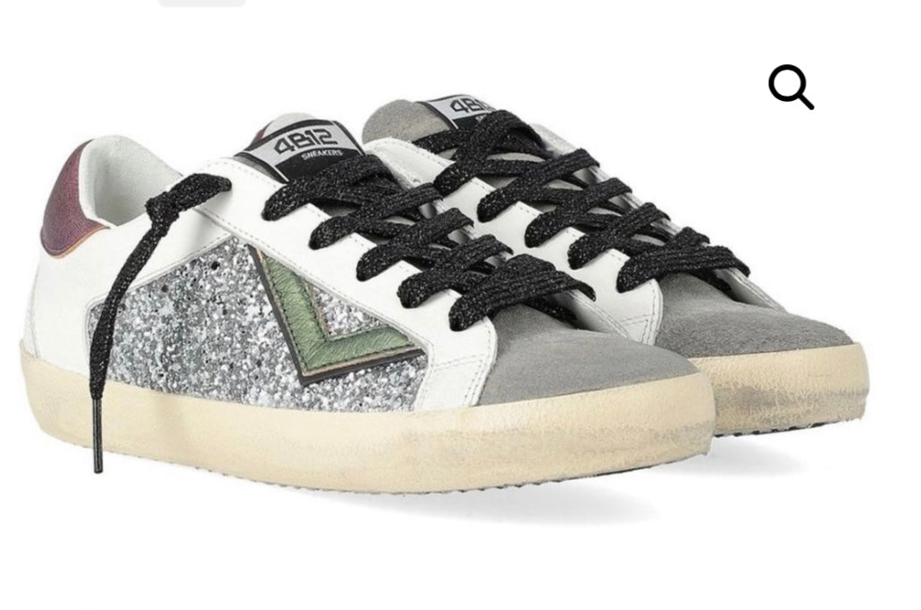 4B12 Supreme Shoe in Silver and Purple