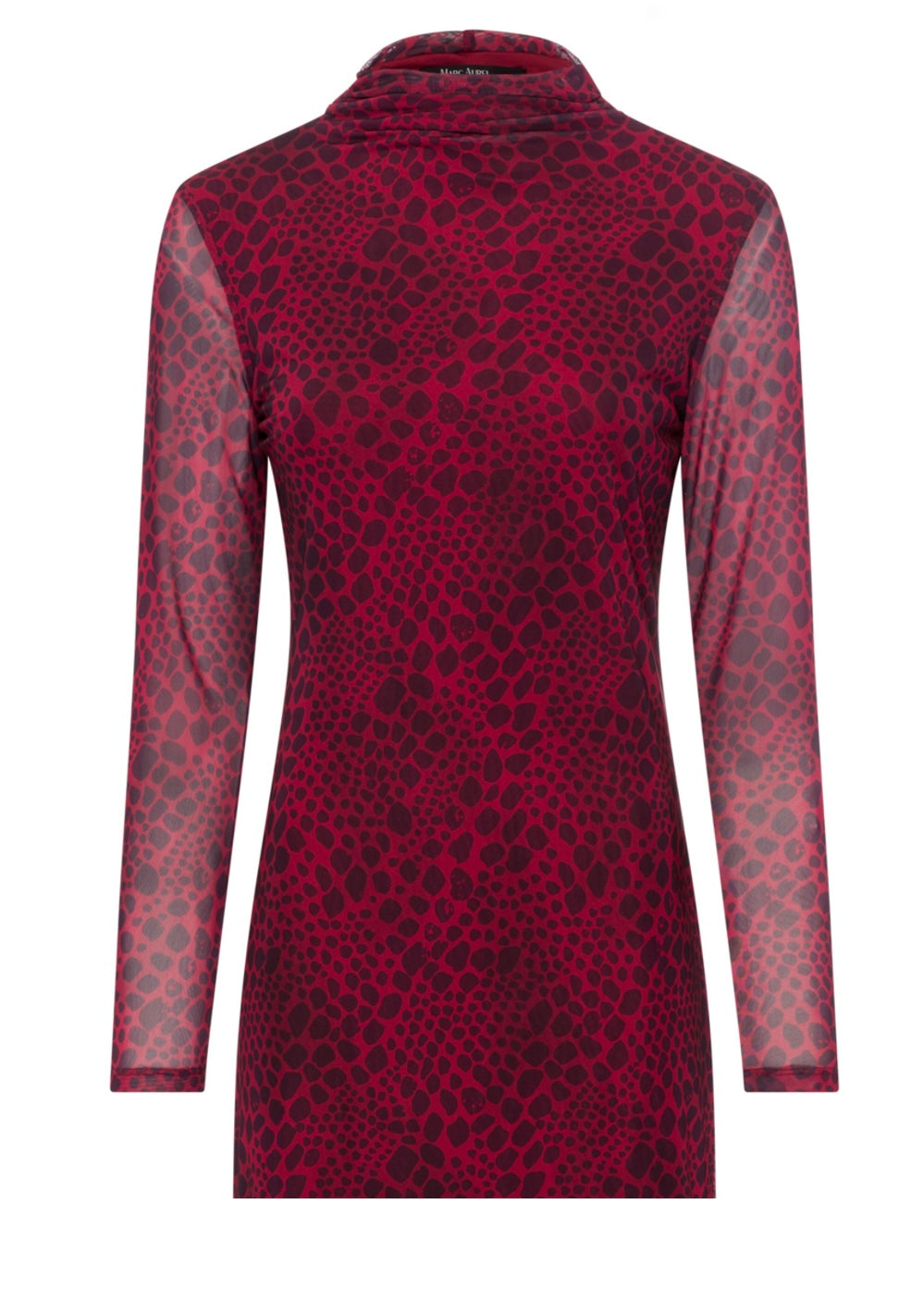 Dress in reptile print in red varied