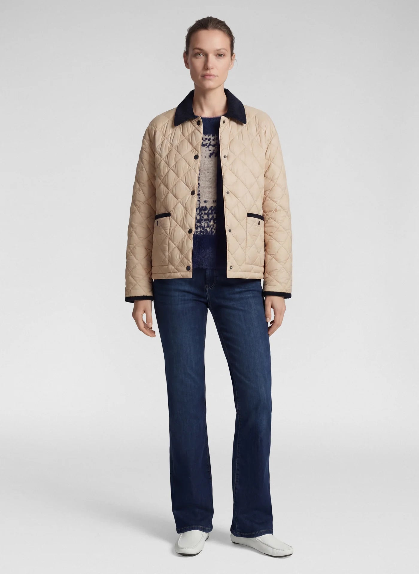 QUILTED JACKET - BISCUIT
