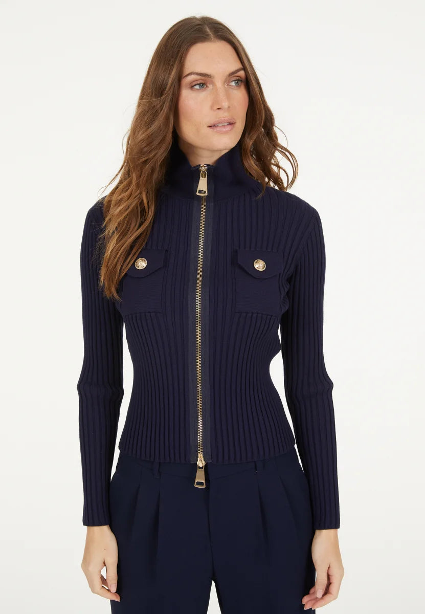 Cardigan with Pockets in navy