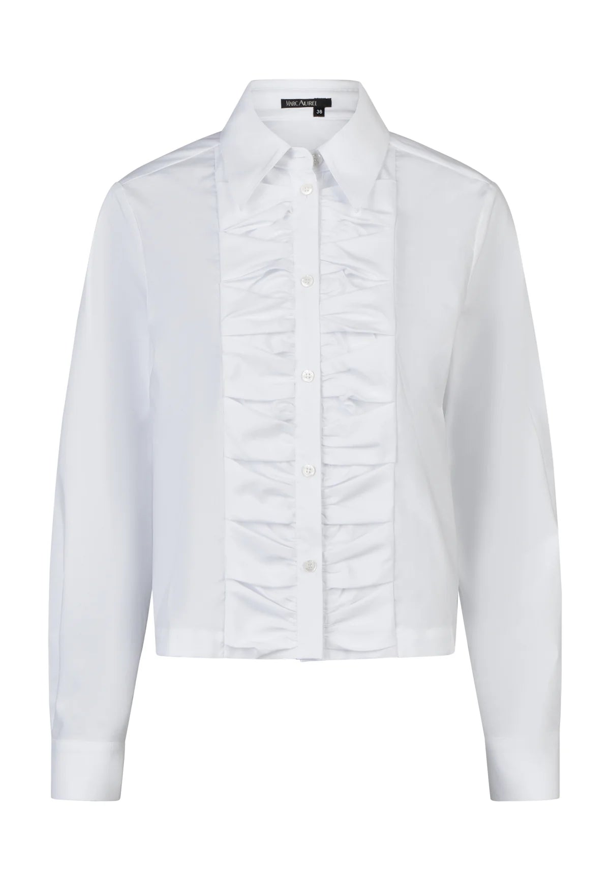 Boxy White Shirt With Pleated Insert