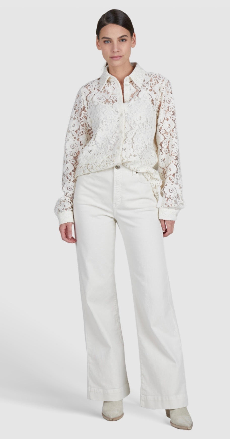 Cream lace blouse