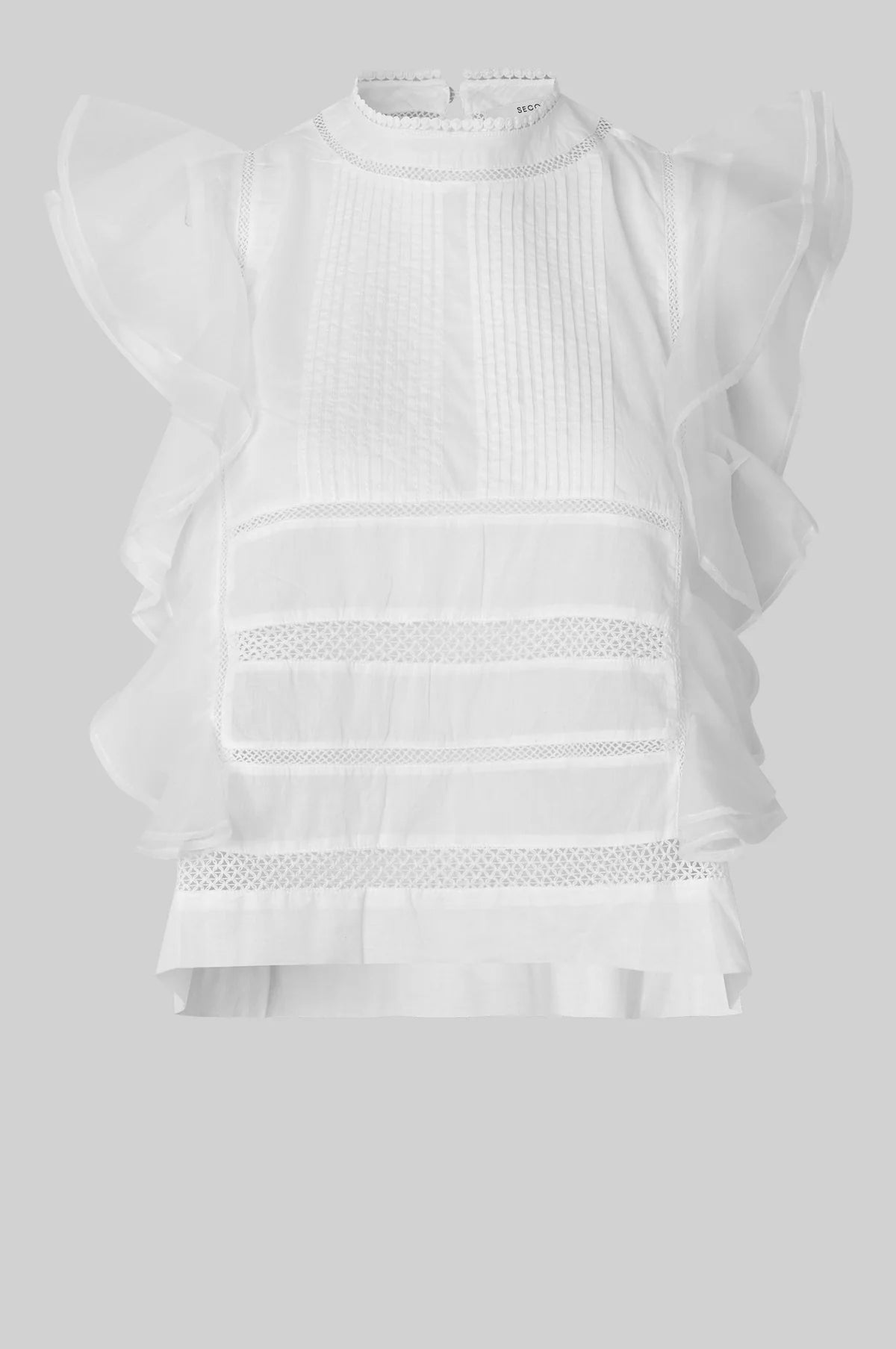 Kristel Frill Top in white