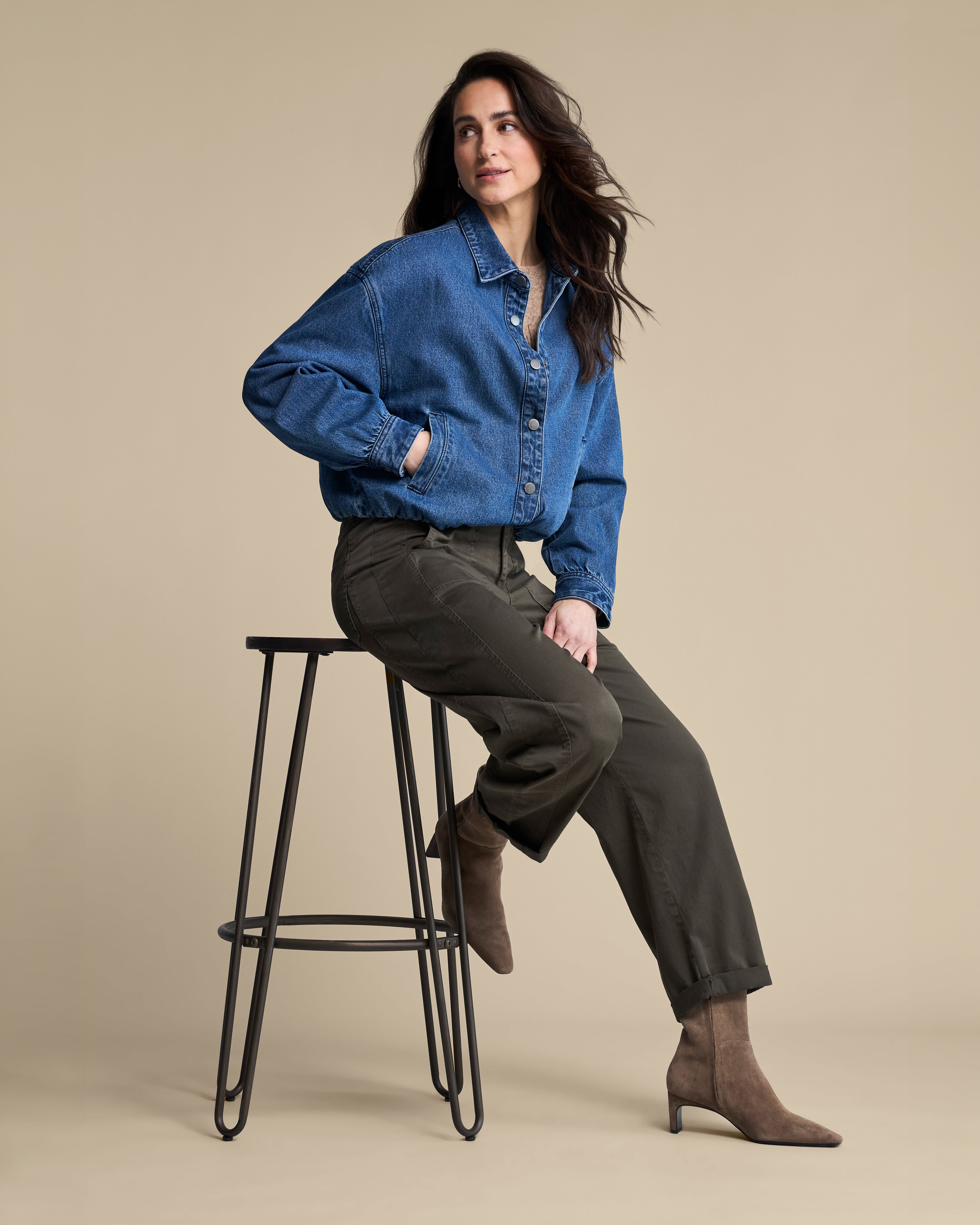 Margot fine twill darkgreen