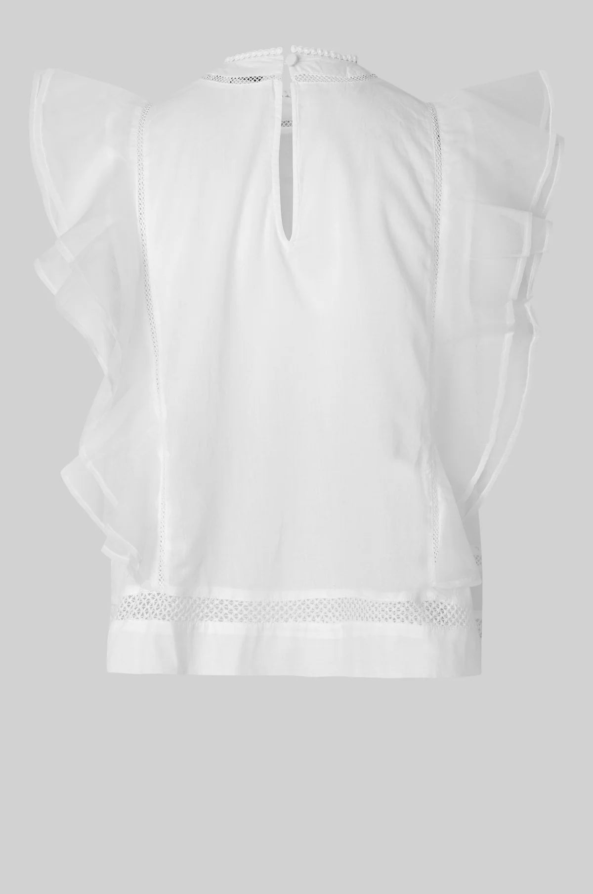 Kristel Frill Top in white