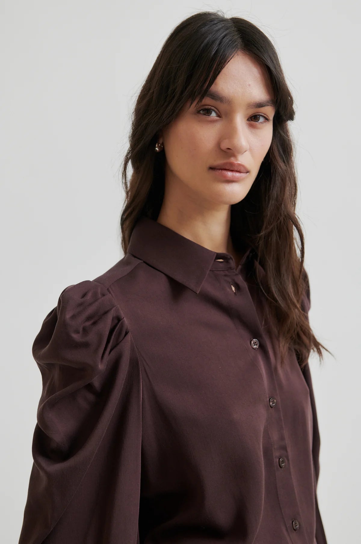 Samanta Shirt in choclate plum