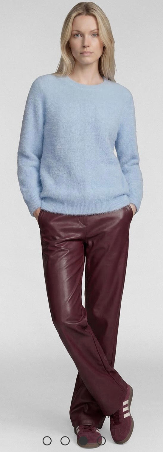 Rabe Textured Round Neck Jumper, Blue