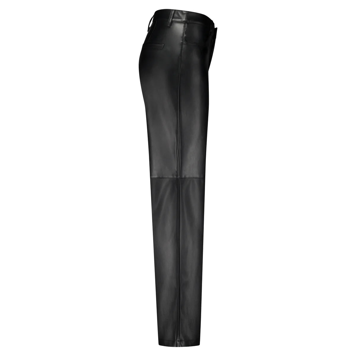 RED BUTTON COLETTE FAUX LEATHER in black