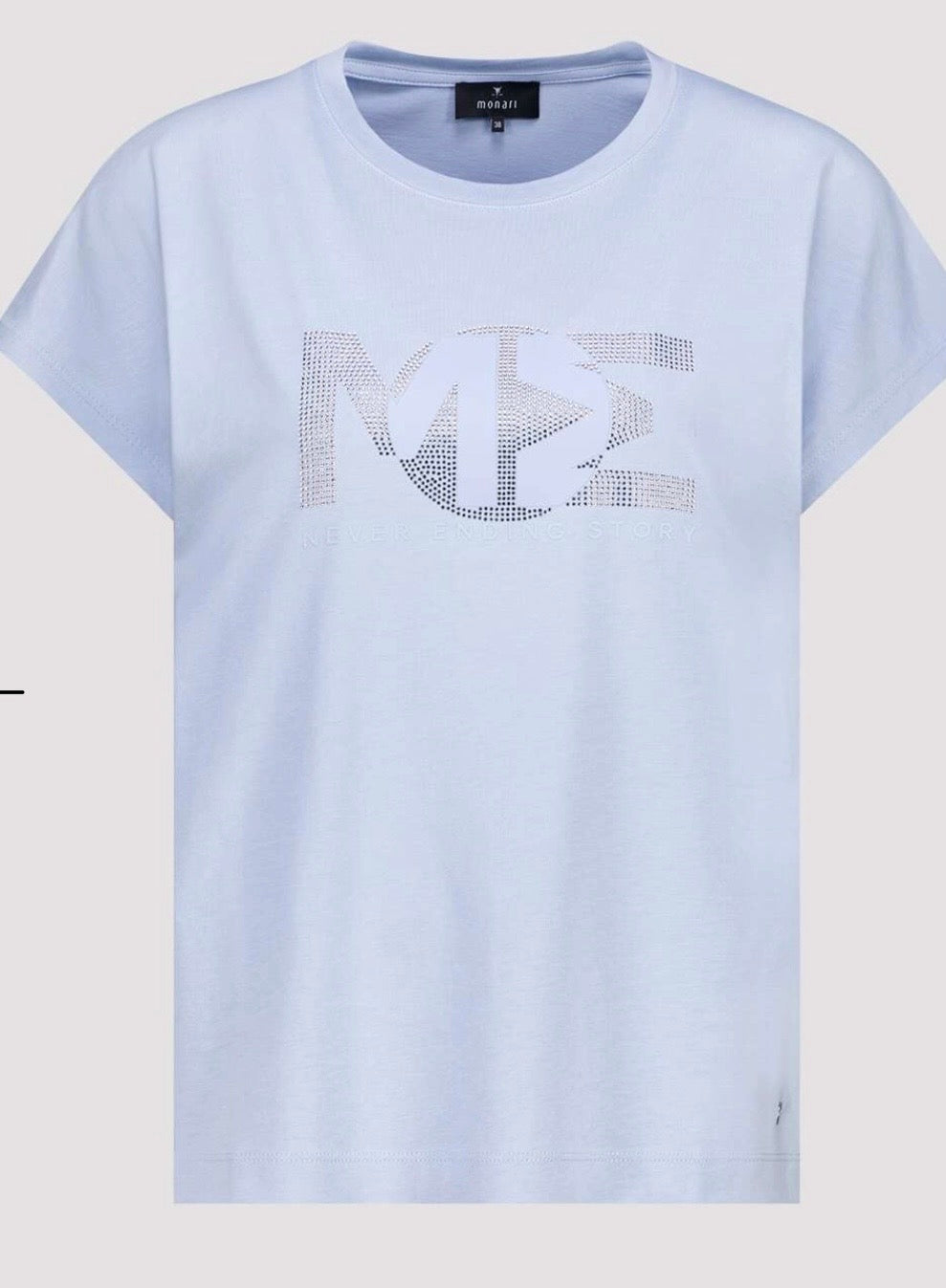 T-SHIRT WITH RHINESTONES
COLOR: Seaside