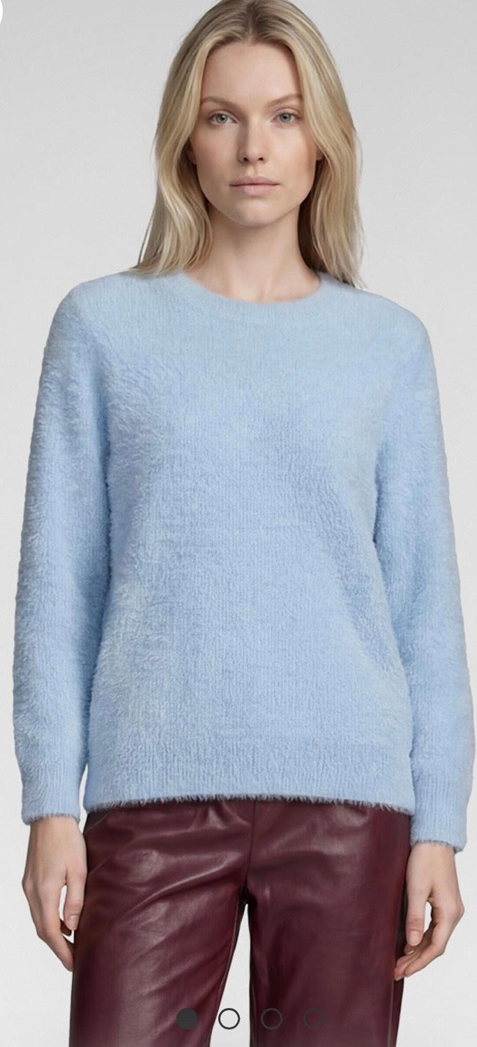 Rabe Textured Round Neck Jumper, Blue