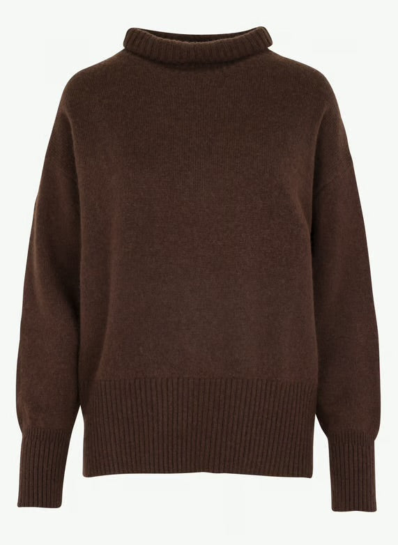 Suncoo
Loose-fit wool sweater with high neck - Brown – PALACE