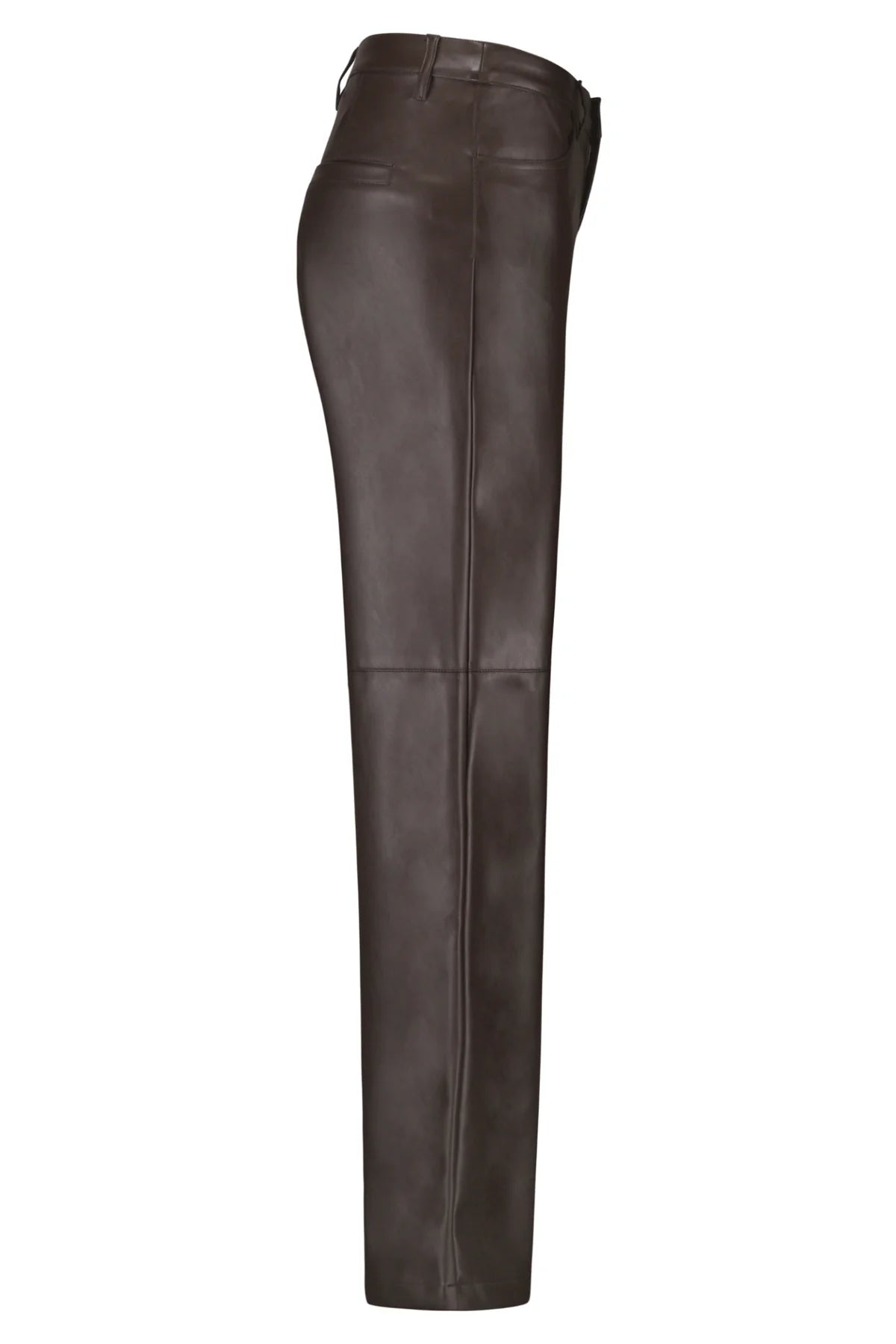 Red Button SRB4627A Colette Faux Leather Trousers (78cm) Brown