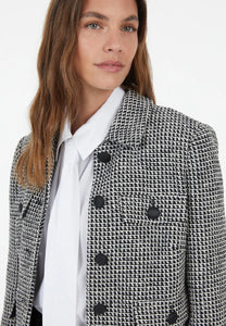 Jacket with graphic jacquard