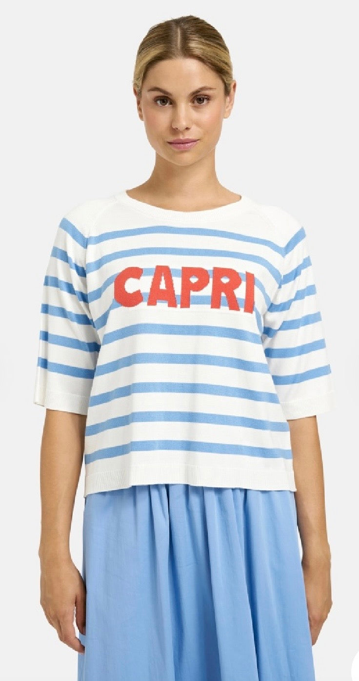 Milano stripe capri knit jumper