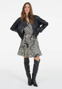 Jacket in soft black vegan leather