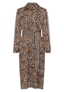 Leopard Print and Stripes Dress