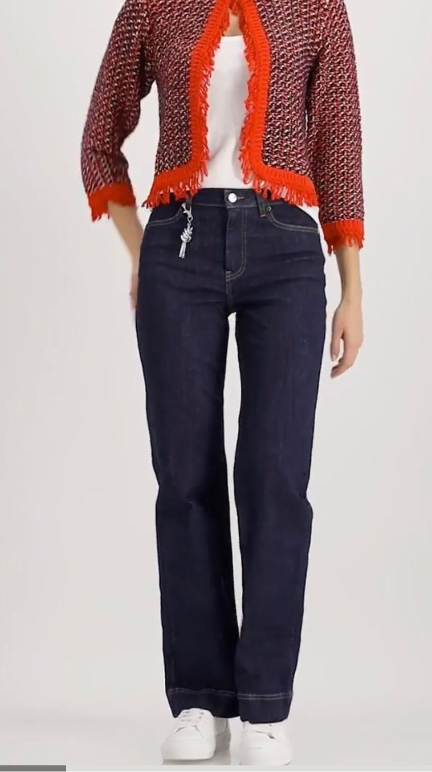 NEW FRINGE TWEED CARDIGAN
COLOR:MARINE