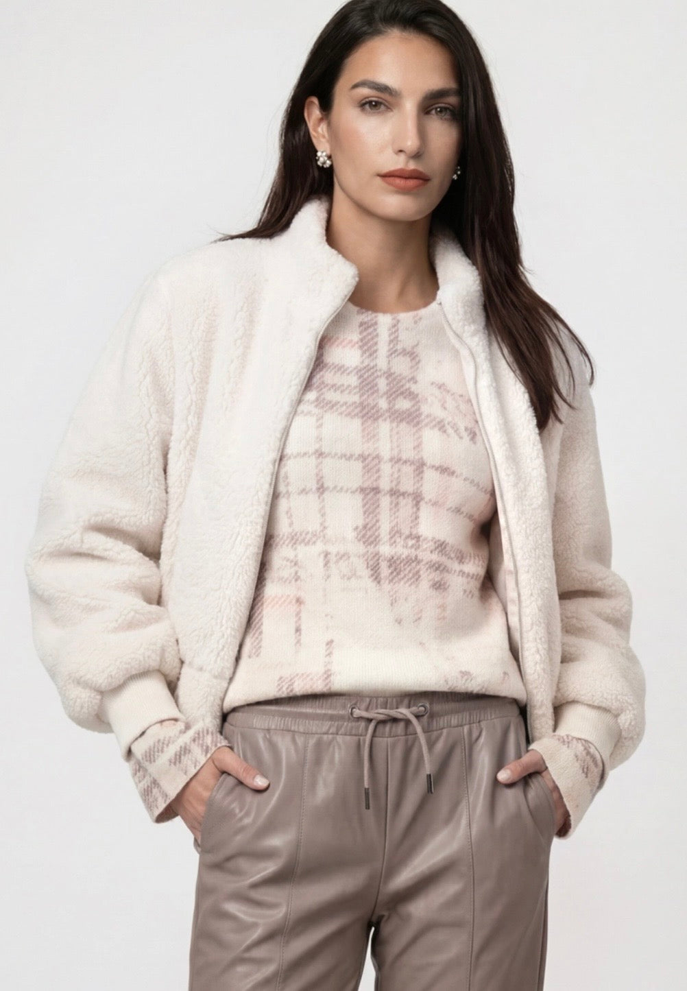 NEW TEDDY JACKET in colour pearly