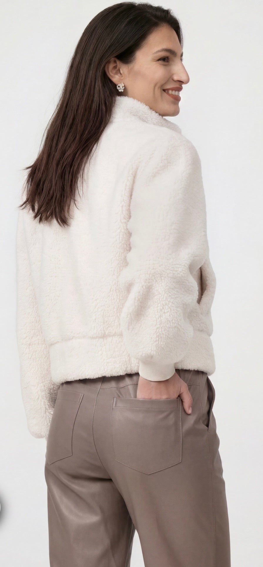 NEW TEDDY JACKET in colour pearly