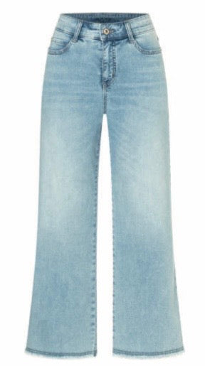 Dream wide cropped lin light azure