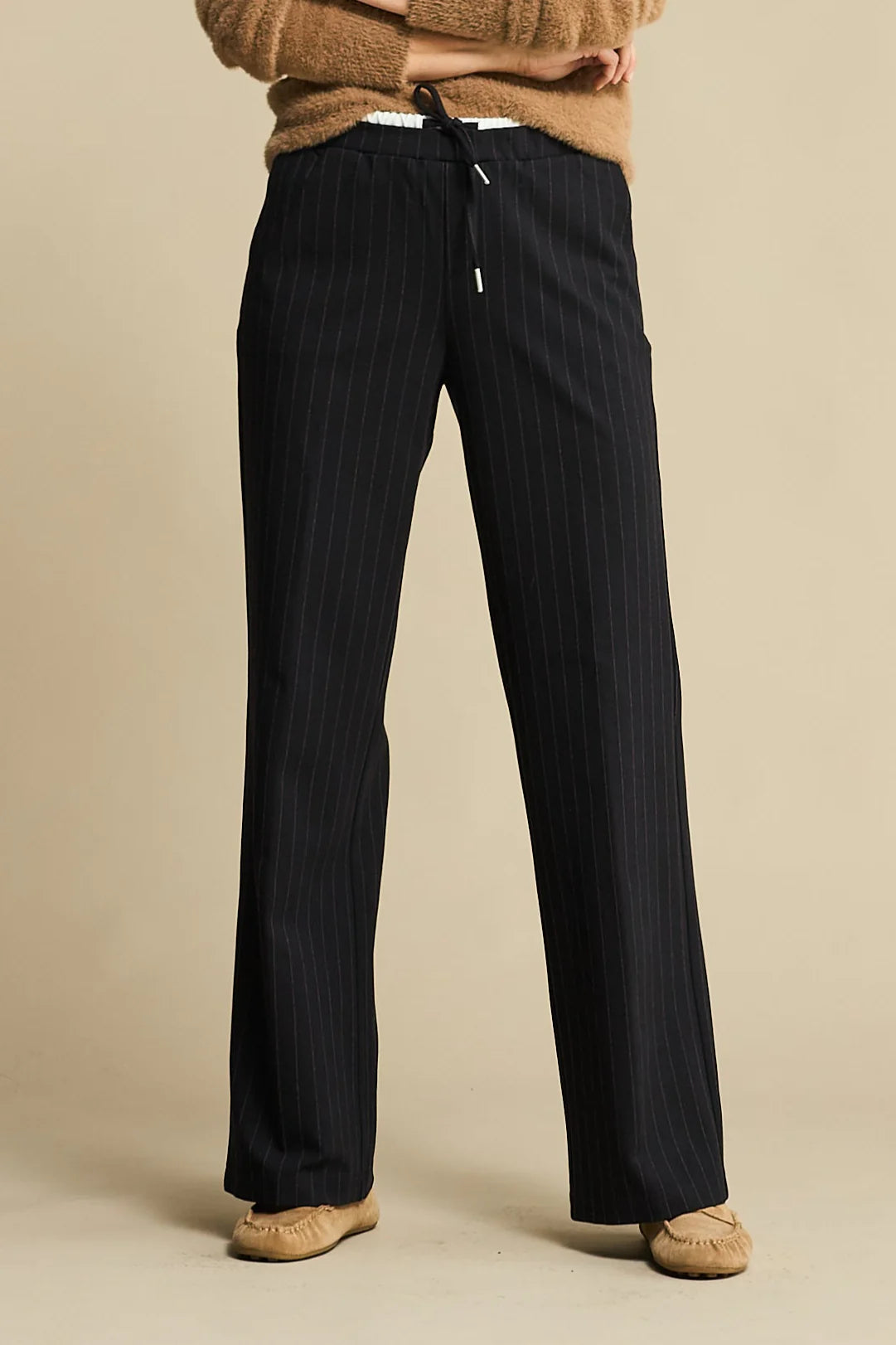 Red Button Colette Punta, Sporty Pinstripe, Black