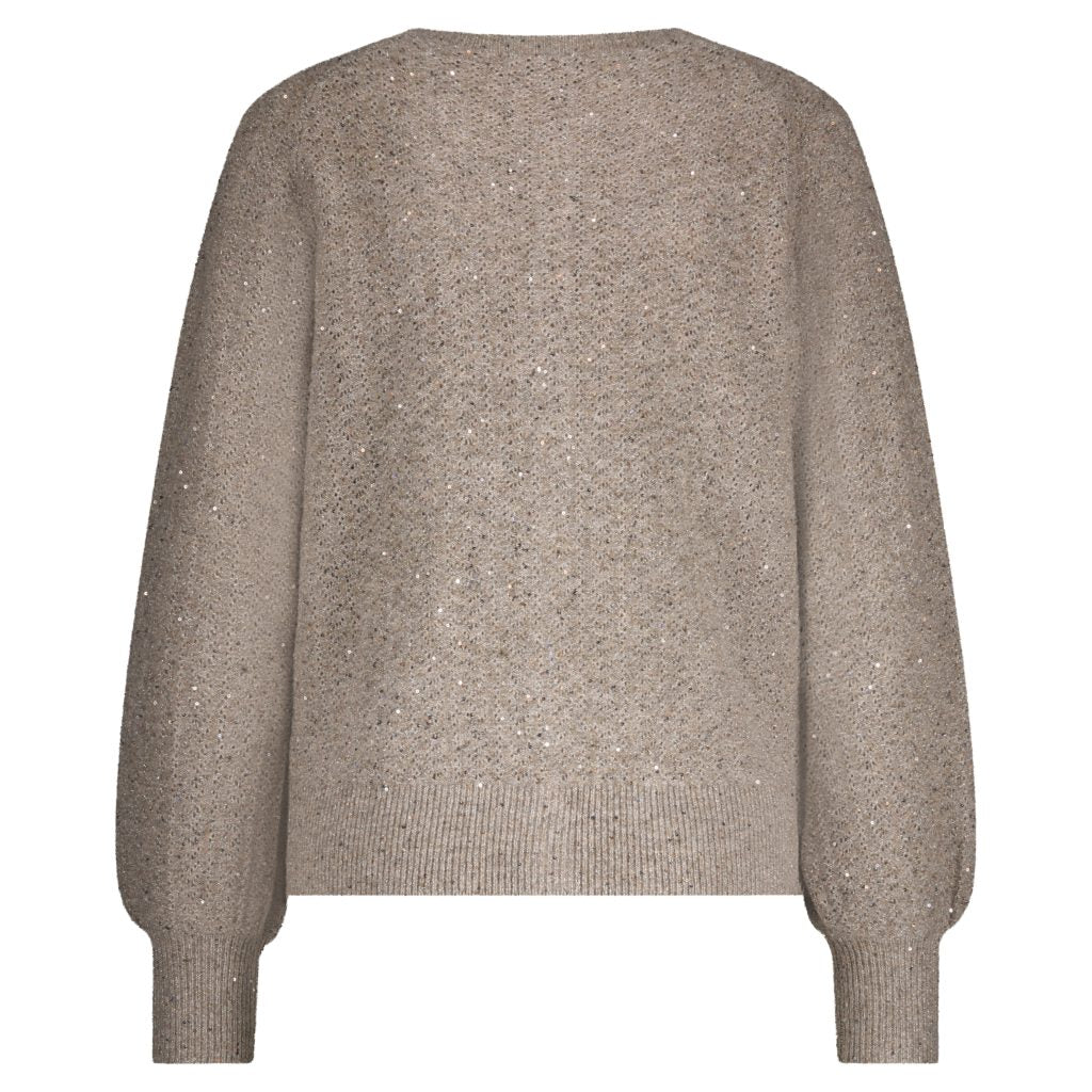 Red Button – Cardigan Ajour Sparkle – Truffle