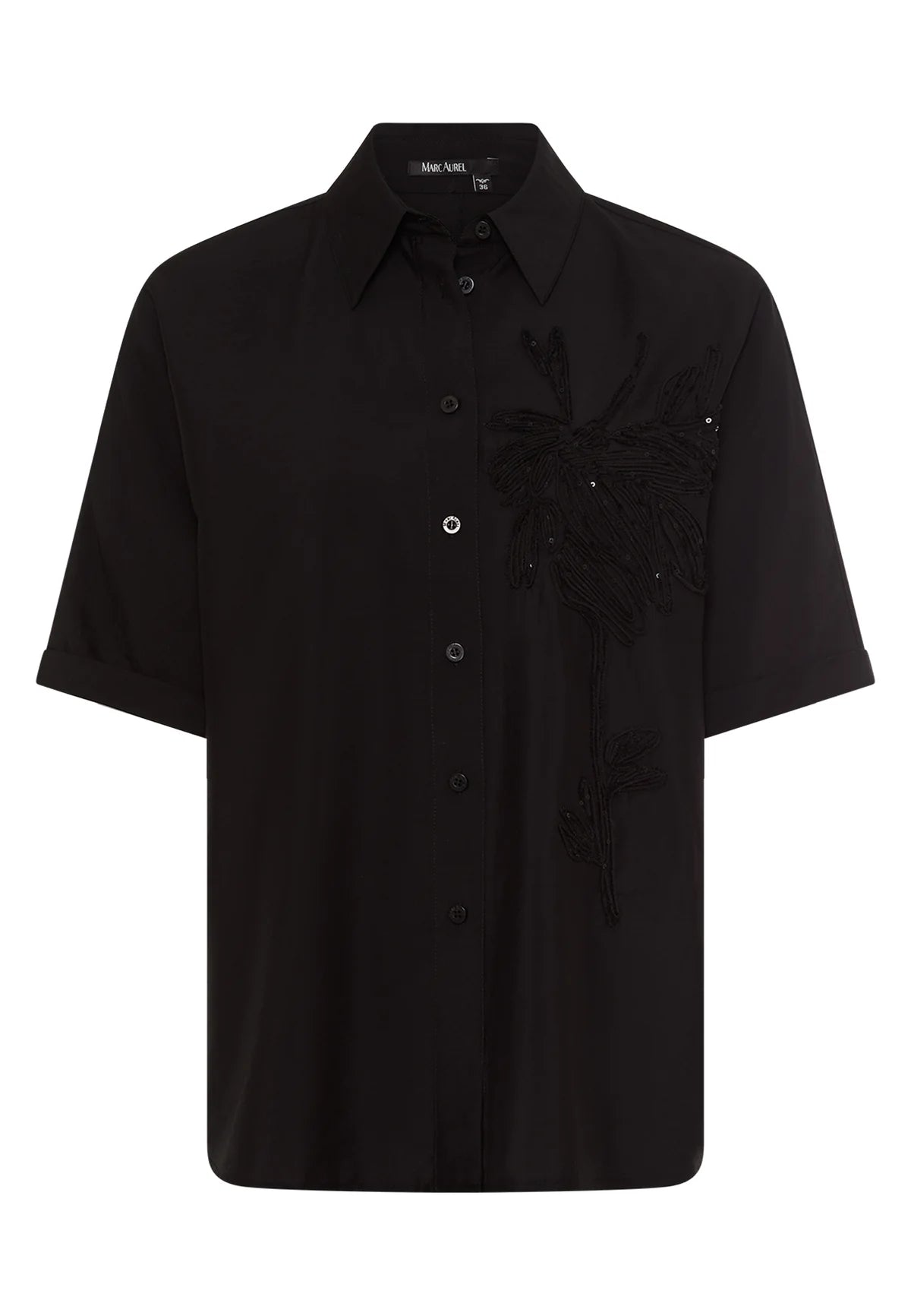 Short-Sleeved Blouse With Embroidery