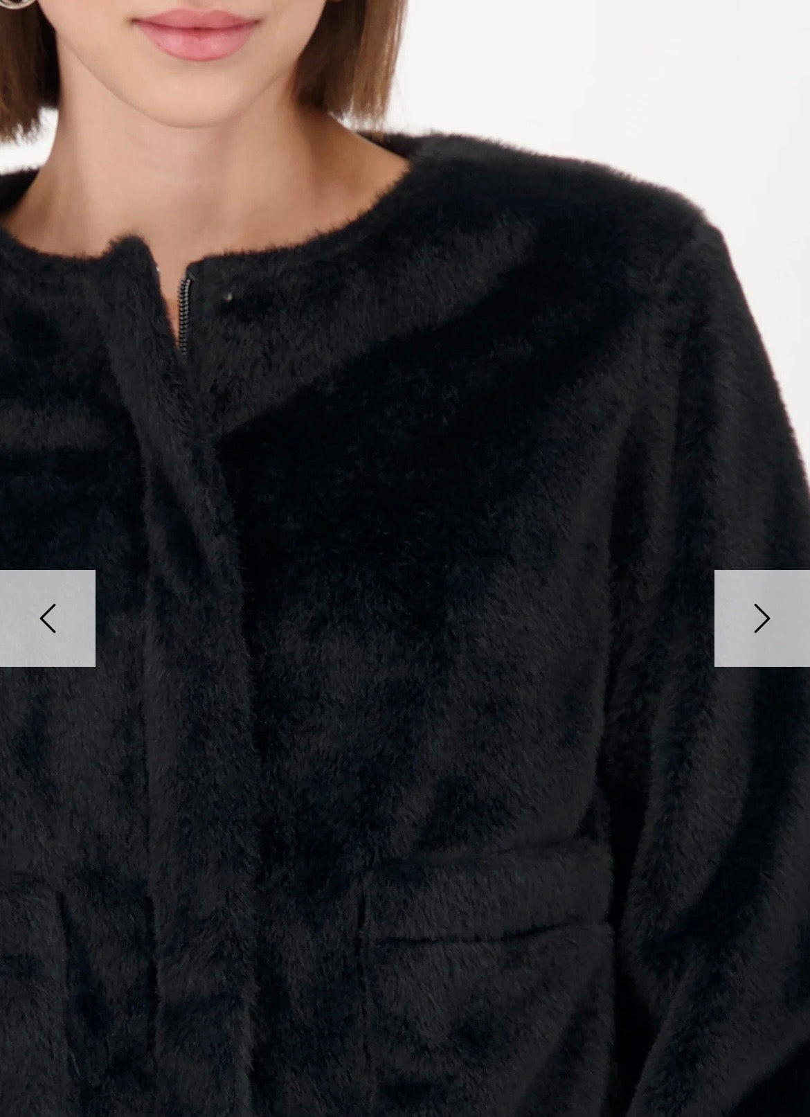 FAUX FUR JACKET - BLACK