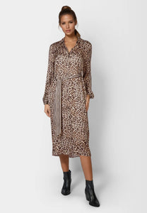 Leopard Print and Stripes Dress