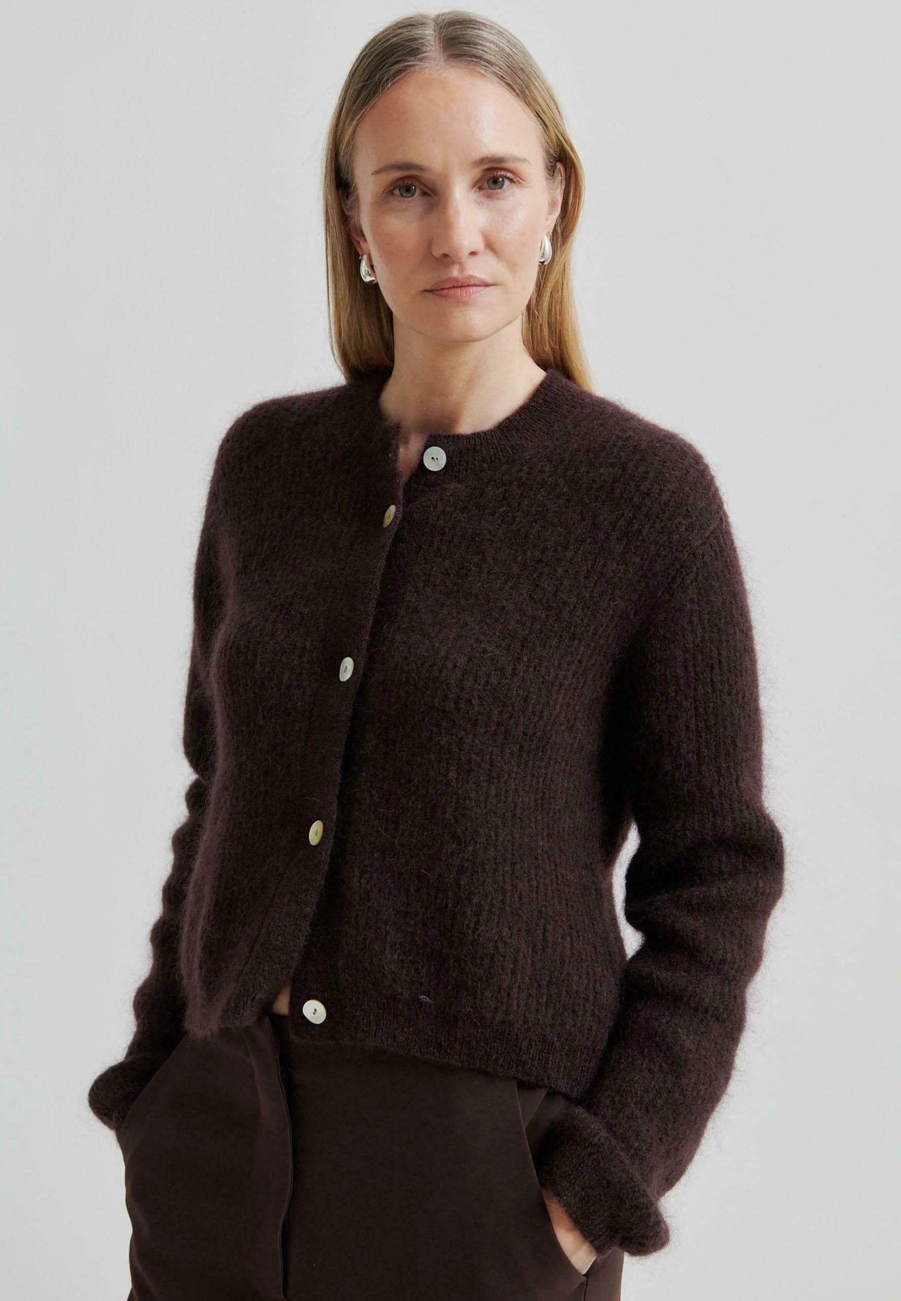Second Female
ANDREA - Cardigan - chocolate plum