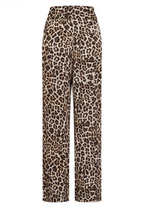Pyjama trousers with leoprint and stripes