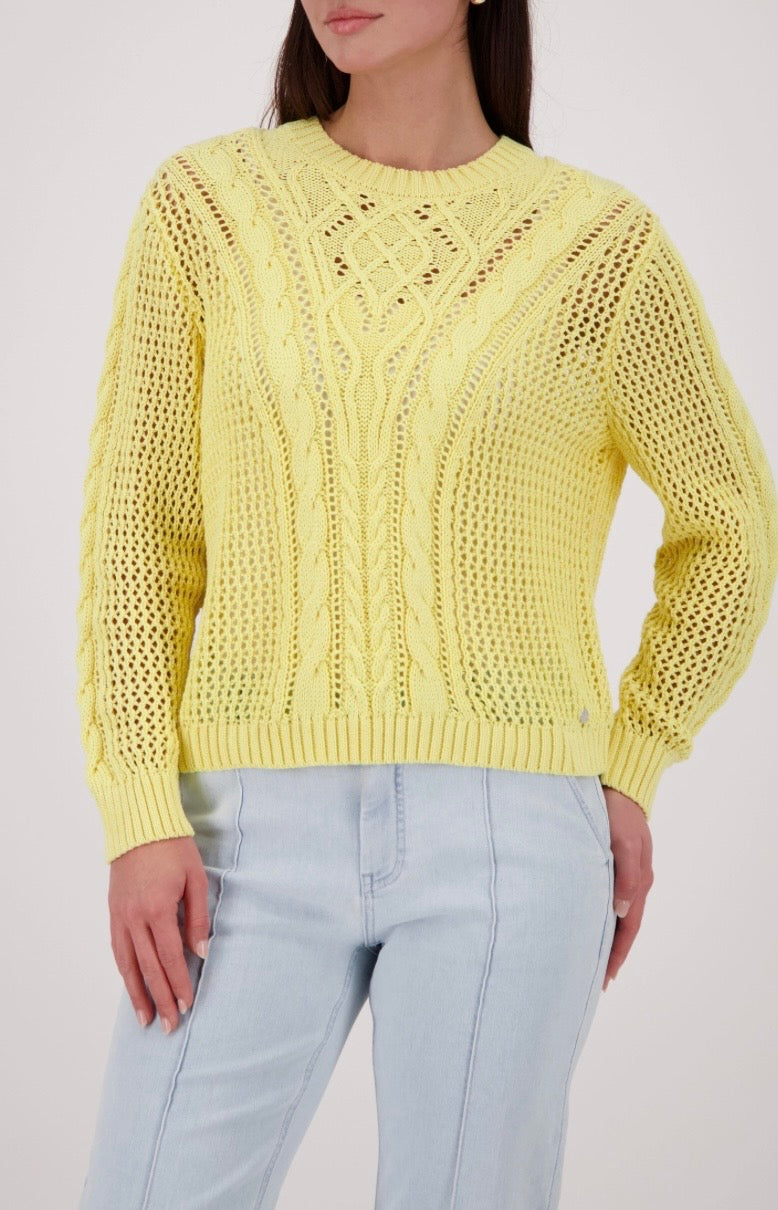 NEWAJOUR KNITTED SWEATER
COLOR: Pastel yellow