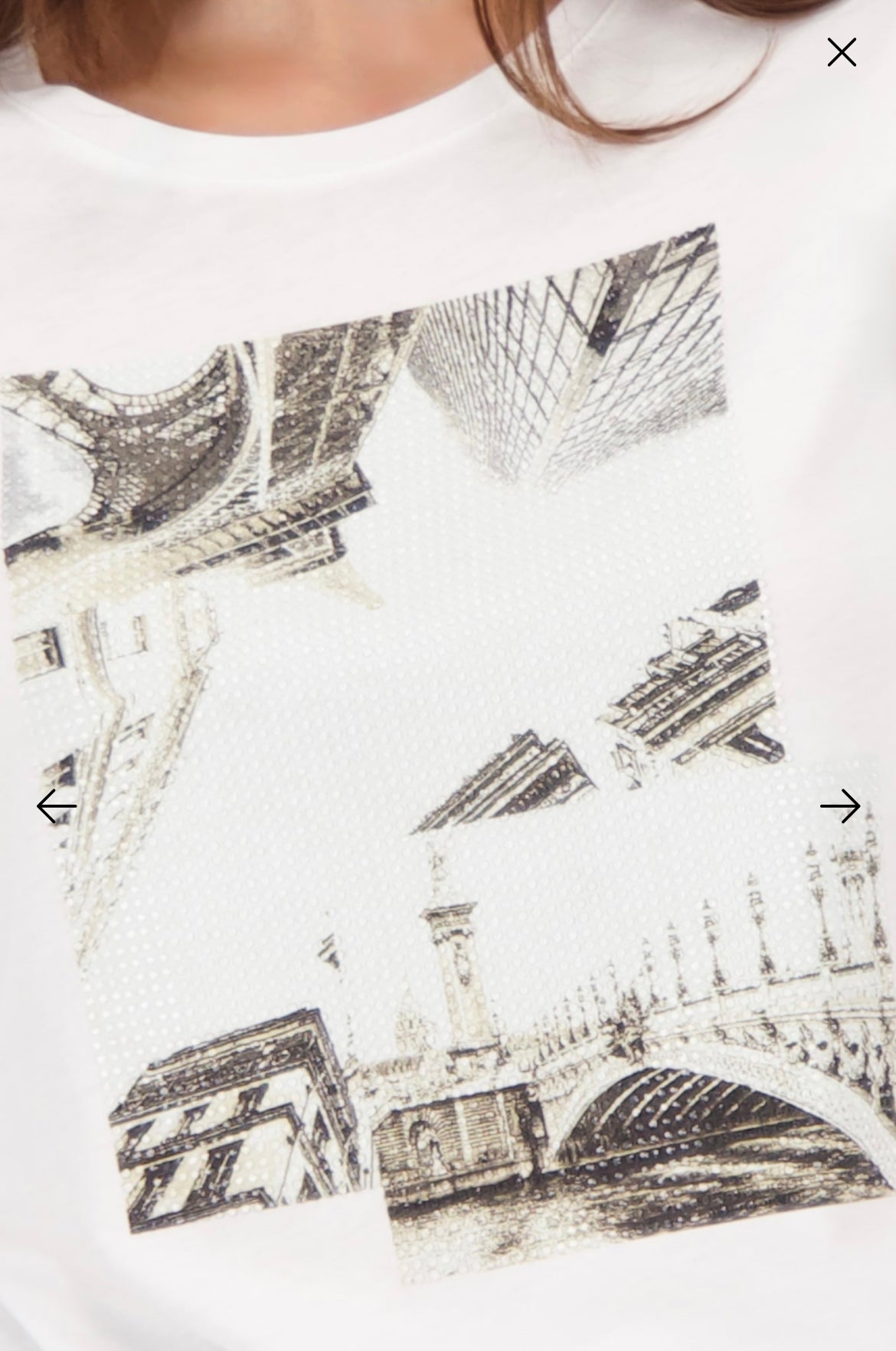 NEWSHIRT WITH PARIS PRINT
COLOR:Off white