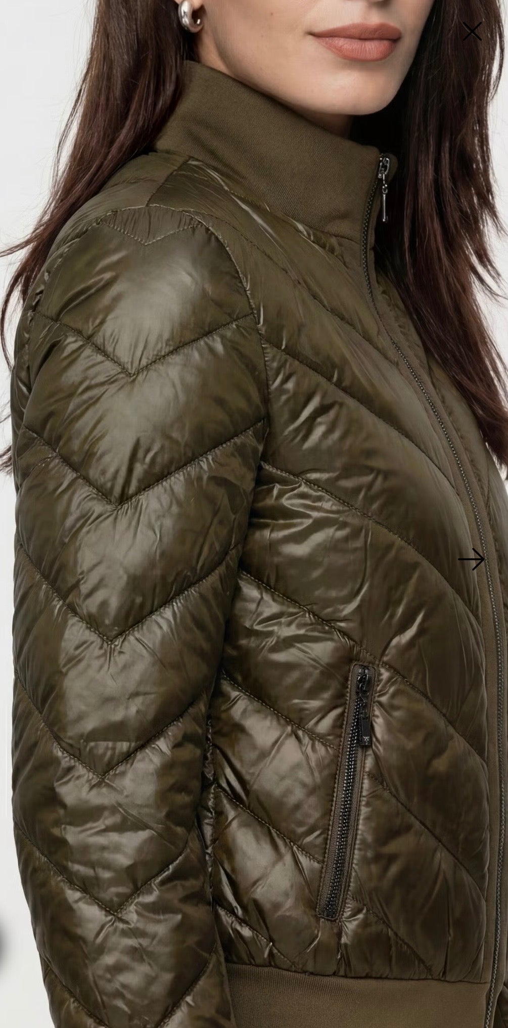 OLIVE JACKET WITH NEOPRENE