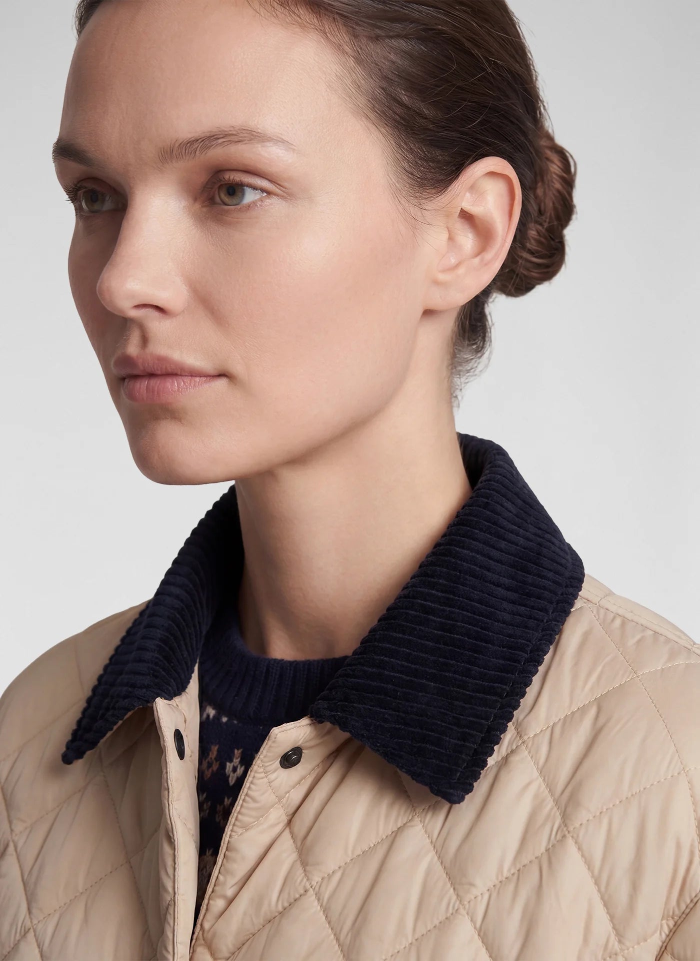 QUILTED JACKET - BISCUIT