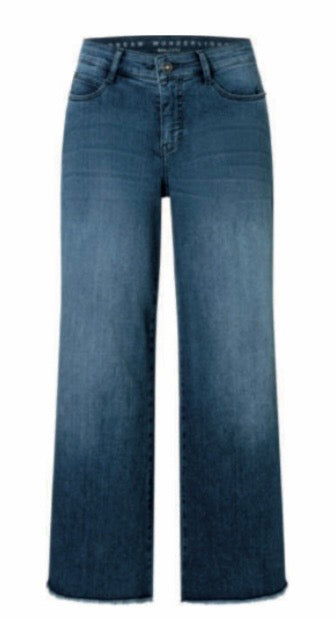 Dream wide cropped storm blue washed