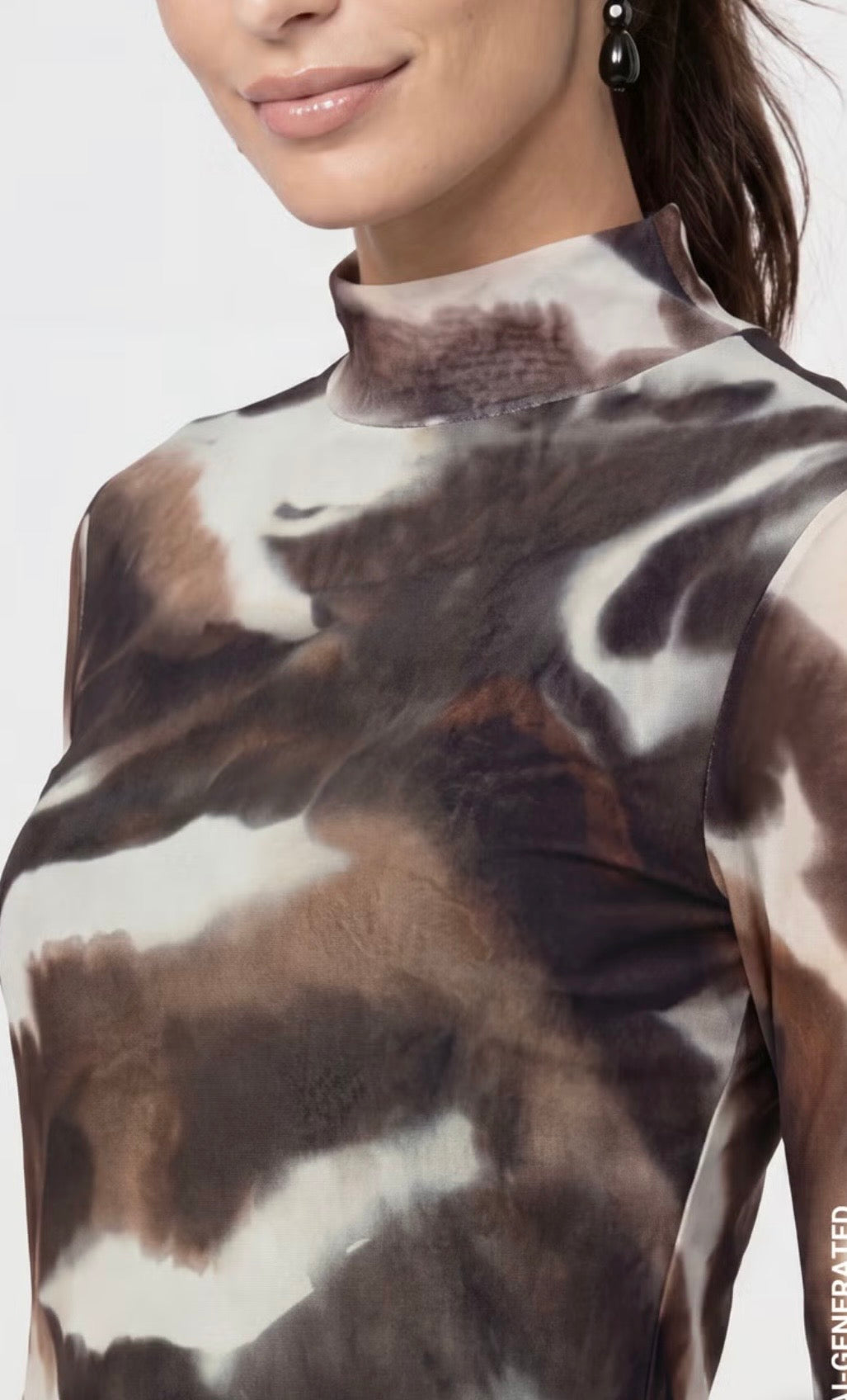 New LONG-SLEEVE SHIRT WITH TIE-DYE EFFECT
COLOR: Chocolate brown pattern
