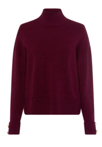 HIGH NECK SWEATER - LIGHT BORDEAUX