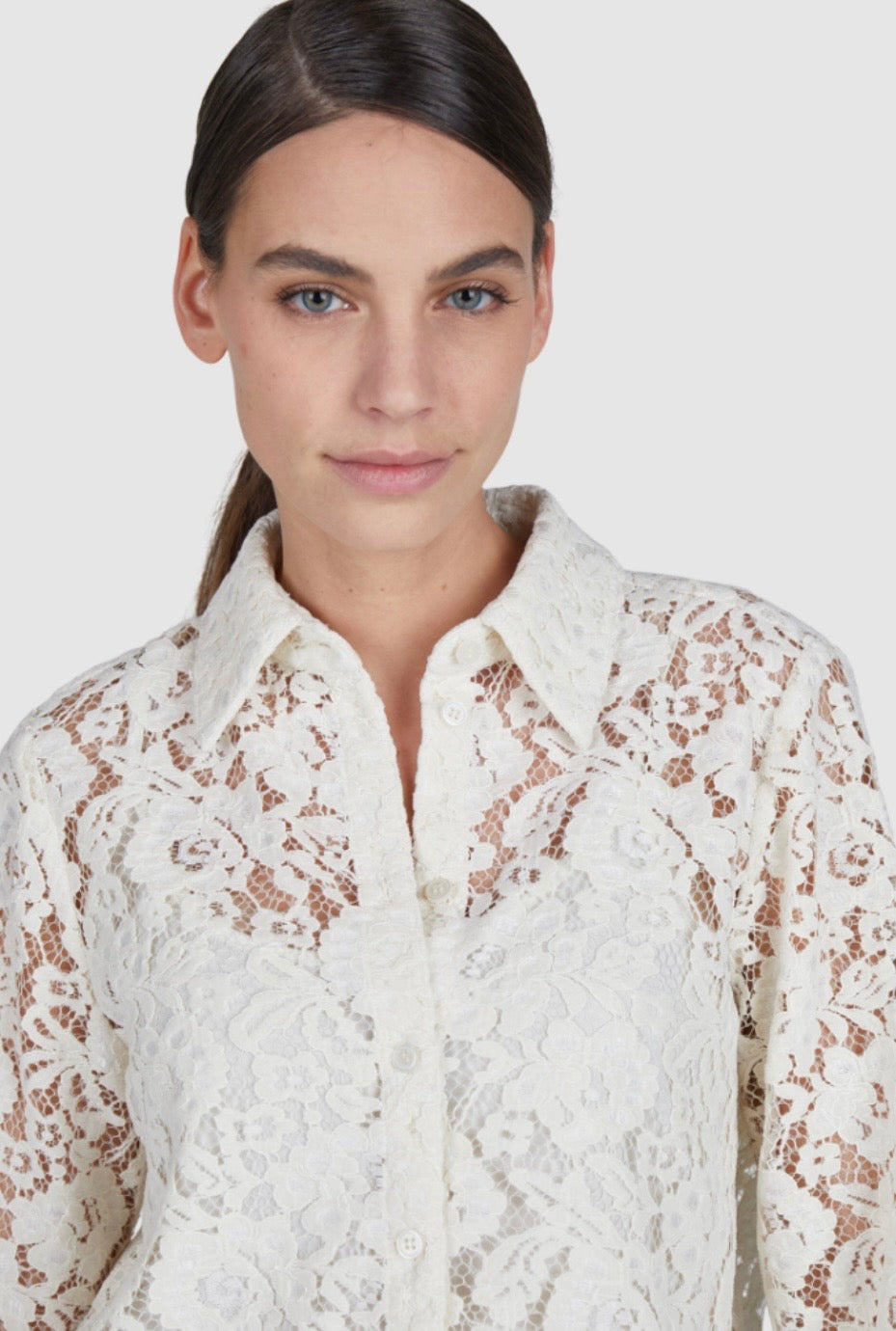 Cream lace blouse