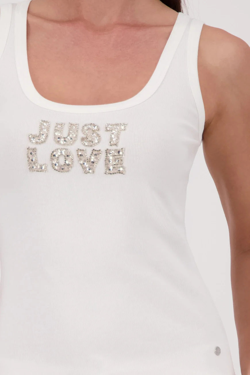 JUST LOVE VEST TOP - OFF WHITE