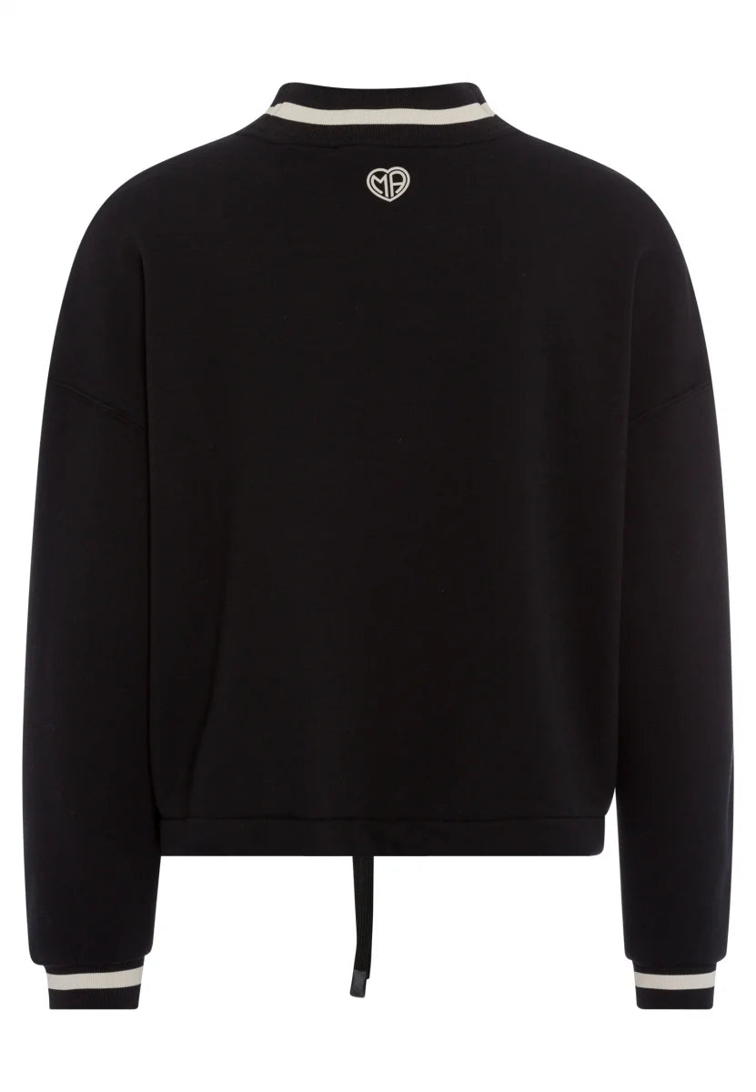 Black varied Sweatshirt with embroidered logo
