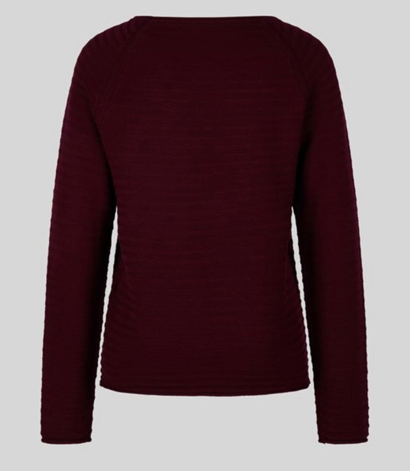 Rabe Textured Knit
Jumper Merlot