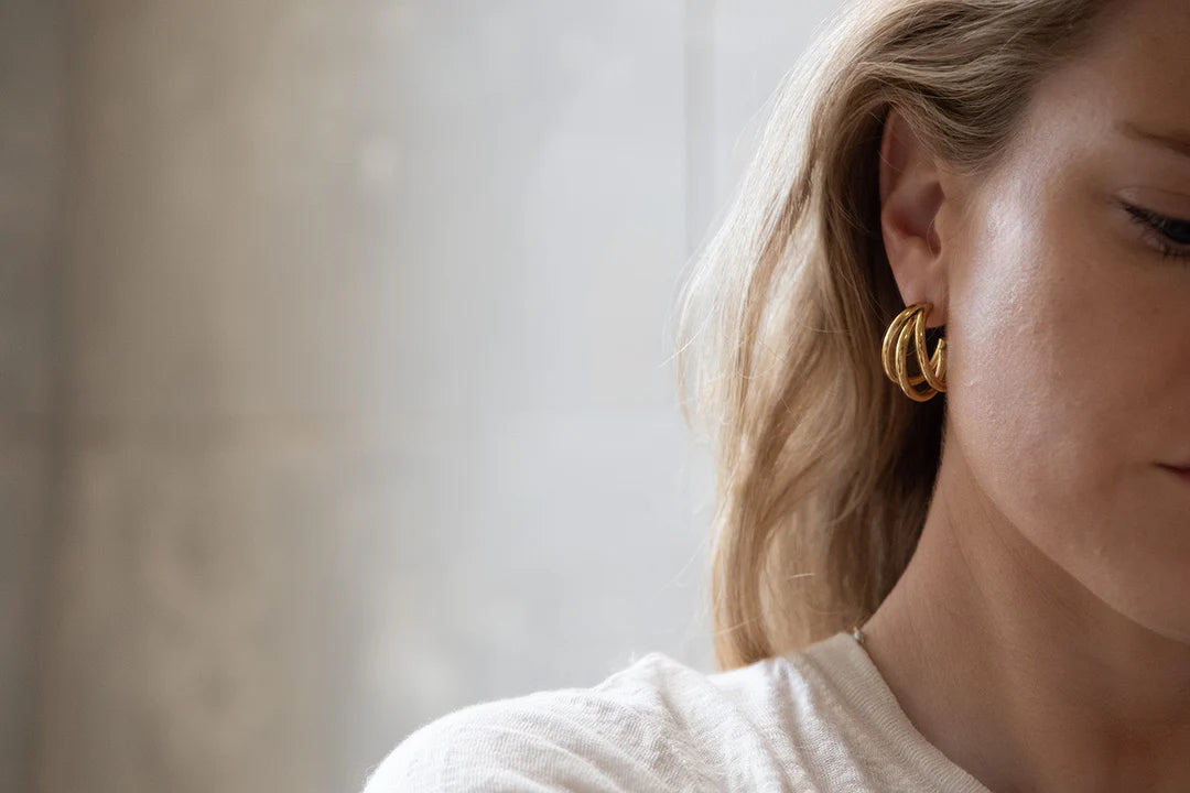 Gold Nara Hoop Earrings