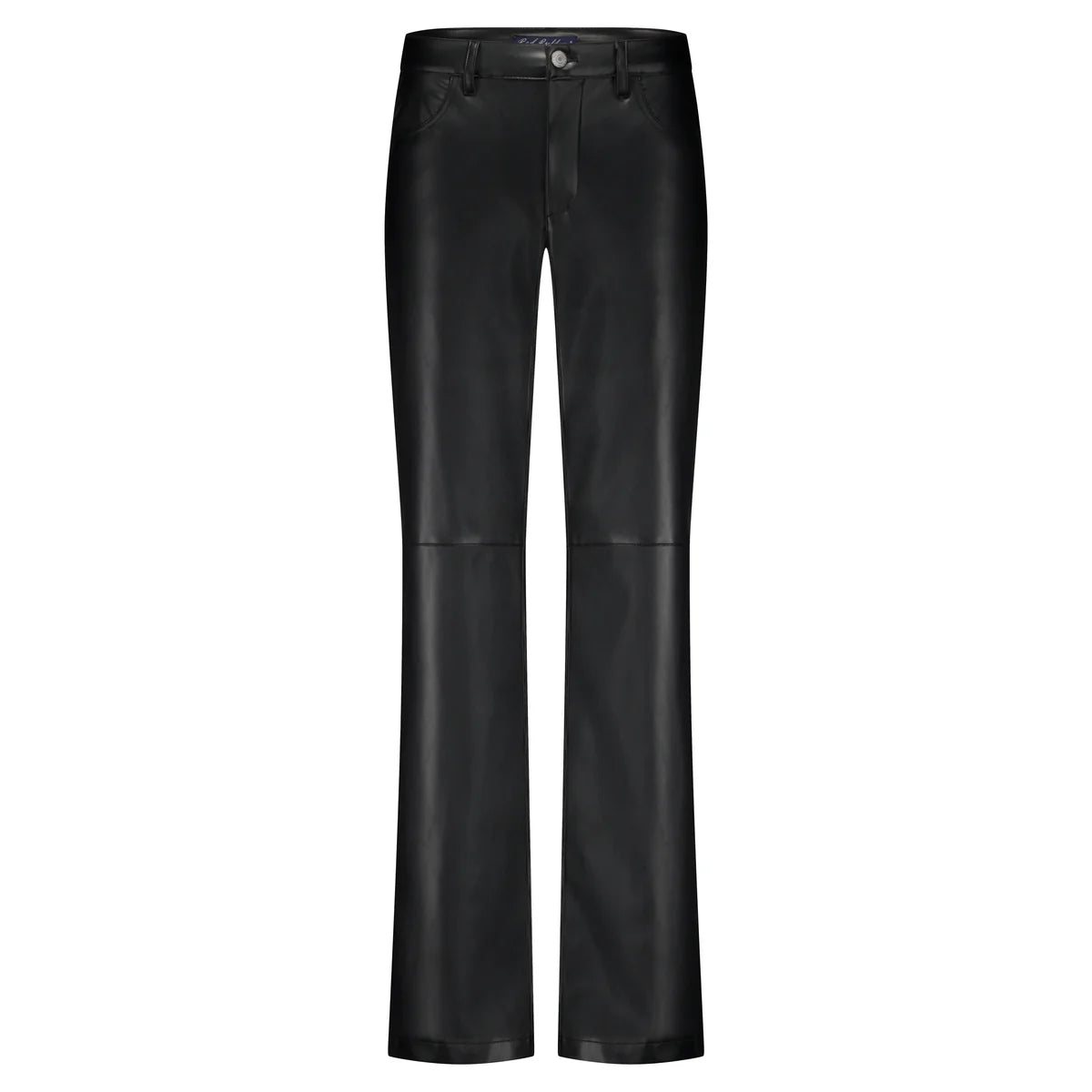 RED BUTTON COLETTE FAUX LEATHER in black