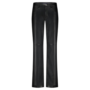 RED BUTTON COLETTE FAUX LEATHER in black